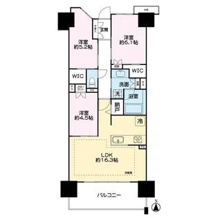 レーベン水戸ONE STATE TOWER【20階】の間取り