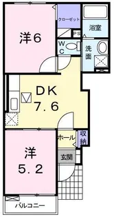 パルク・フィオーレ E F【1階】の間取り