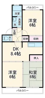 ロイヤルグリーン八千代5号棟【1階】の間取り