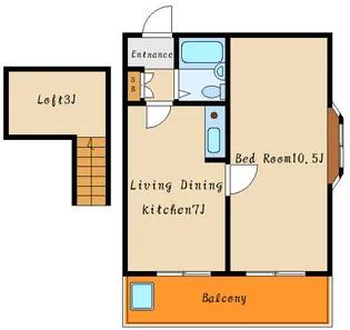 兵庫県明石市西明石町4【アパート】の間取り