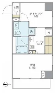 Brillia ist 白金高輪【10階】の間取り