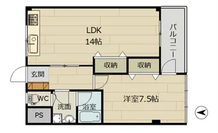 芳斉プラザ114【4階】の間取り