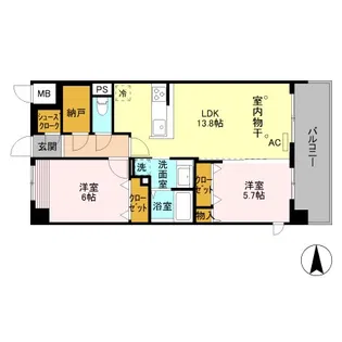 VILLA DEST OHTE B棟【4階】の間取り