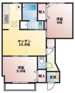 シェル・クレールI【1階】の間取り