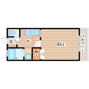 エクセルシャトー三浦【2階】の間取り