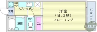コーポジャストファイブ【1階】の間取り