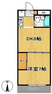 レジデンス花京院【1階】の間取り