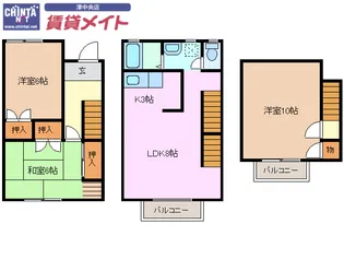 レイクサイドヴィラH棟【1階】の間取り