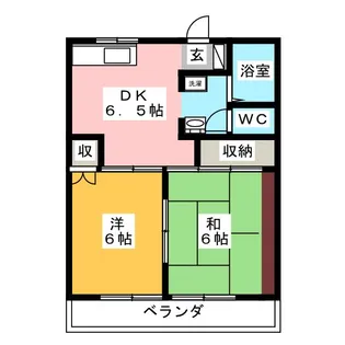 ハタノコーポ元八王子I【1階】の間取り