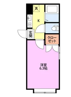 ロード上大川前【3階】の間取り