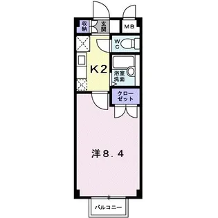 エスポワ-ルA【2階】の間取り