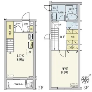 1LDKの間取り画像