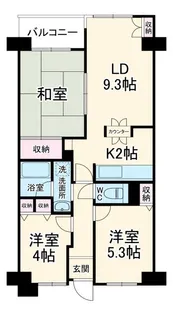 ハイネスさがみ野【1階】の間取り