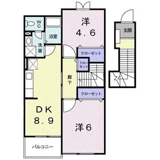 プラースII【2階】の間取り