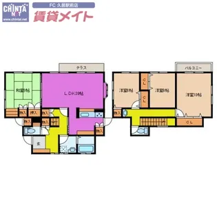 三重県津市南が丘2【一戸建】の間取り