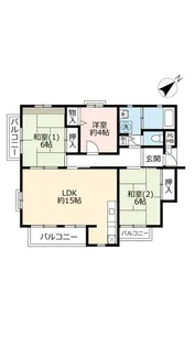 UR平城右京【2階】の間取り
