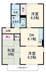 サンライズヒルA棟【2階】の間取り