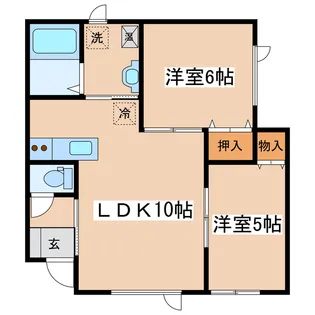 ボヌール幸【1階】の間取り