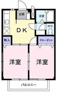 ニューエルディム天王A【2階】の間取り