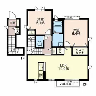 フローラ【2階】の間取り