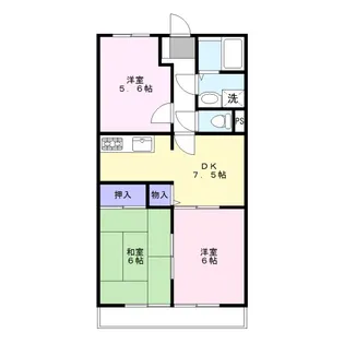 ガーデンパレスタカハシ【1階】の間取り