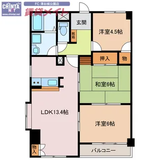 シティライフ桜橋 202号室【2階】の間取り