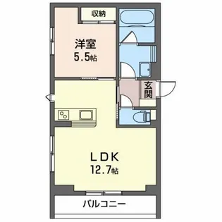 新潟県長岡市学校町3【マンション】の間取り