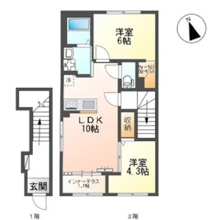 ベントルナータ【2階】の間取り