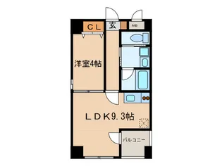 クイール中央通【5階】の間取り