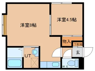 リラコートB【2階】の間取り