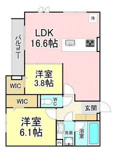 福岡県北九州市八幡西区西折尾町【アパート】の間取り