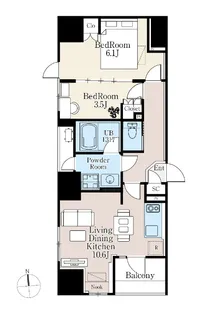 2LDKの間取り画像