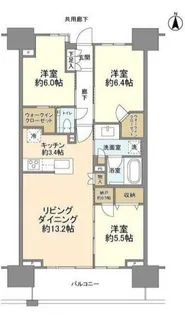 プラウドタワー清澄白河【11階】の間取り