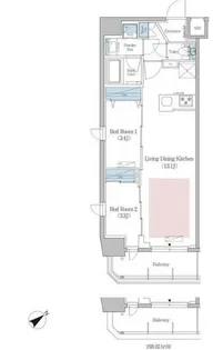 東京都新宿区早稲田町【マンション】の間取り