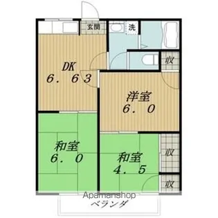 ロイヤル小塩IIIAB【2階】の間取り