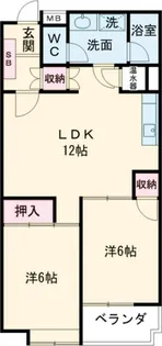 西池袋グリーンハイツ【2階】の間取り