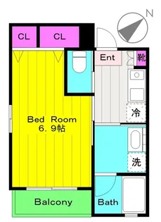 ルクール登戸【1階】の間取り