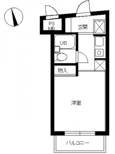 スカイコート西新宿第2【3階】の間取り