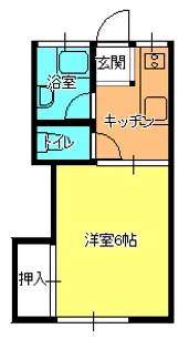 コーポ城西【1階】の間取り