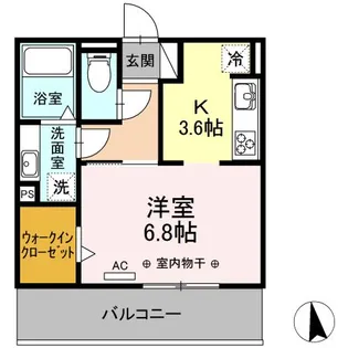 愛知県小牧市大字二重堀【アパート】の間取り