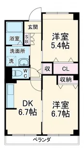 ヴィラモルティ【2階】の間取り