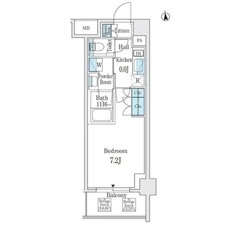 エムレジデンス中野坂上【2階】の間取り
