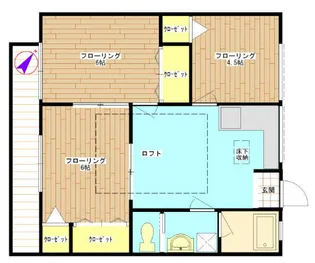 岩崎コーポ【2階】の間取り