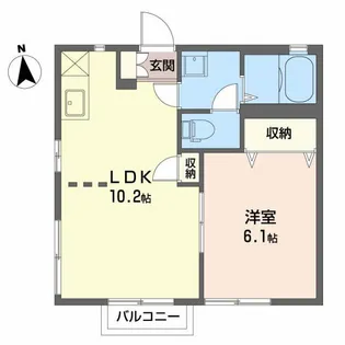 ファミール・メゾンII【1階】の間取り
