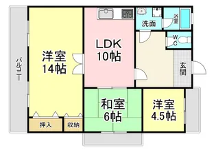グランドハイツ下二十町【3階】の間取り