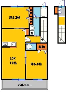 プリマヴェーラA【2階】の間取り