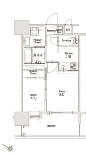 エンクレスト博多駅前ART【7階】の間取り