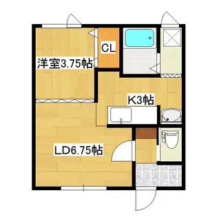 サンワハイツA【2階】の間取り