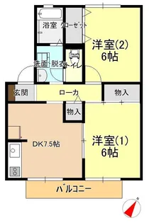 メゾンクレール E棟【1階】の間取り