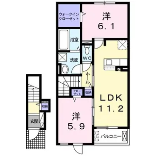 シェノンIV【2階】の間取り
